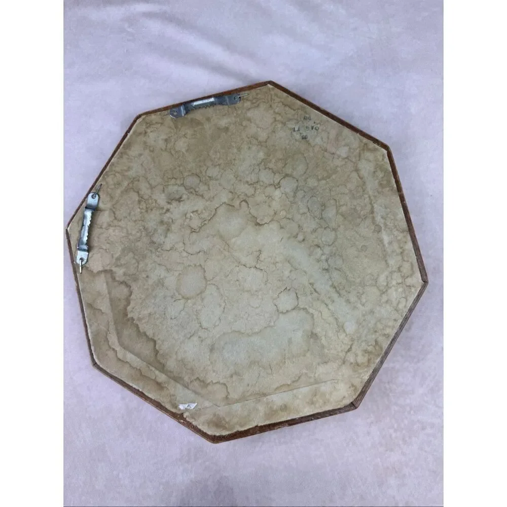 Vintage Wooden Octagon Mirror Cottagecore READ